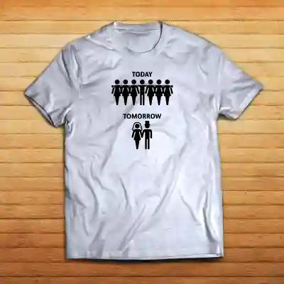Personalizované tričko na rozlučku se svobodou – Single Today, Married Tomorrow