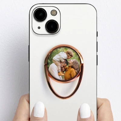 Personalizovaný držák na telefon ve tvaru prstenu – S fotografií