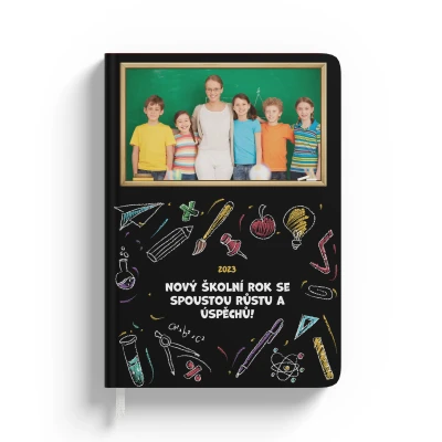 Personalizovaný diář - tabulka pro studenty s textem a fotografií