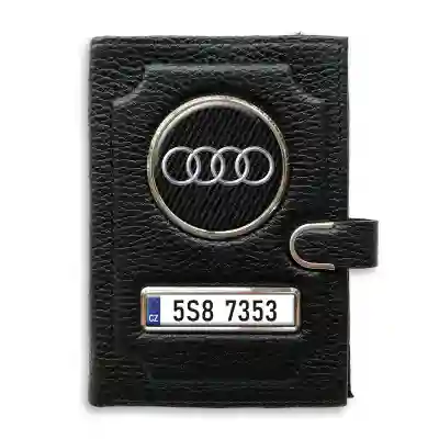 Peněženka na doklady s klipem Audi