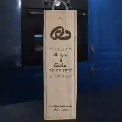 Personalizovaná krabice na víno - snoubenec