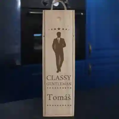 Personalizovaná krabice na víno - Dárek pro muže