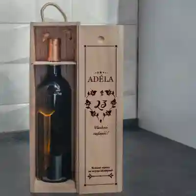 Personalizovaná krabice na víno - Všechno nejlepší k narozeninám!