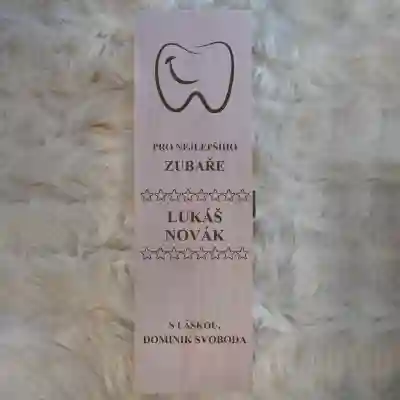 Personalizovaná krabice na víno - Dárek pro zubaře