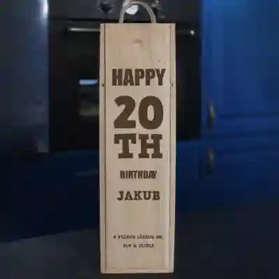 Personalizovaná krabice na víno - Výročí narozeniny