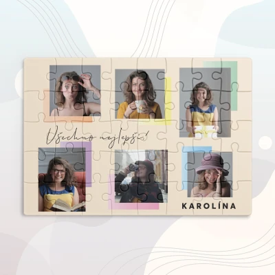 Personalizované puzzle s obrázky - Všechno nejlepší k narozeninám !