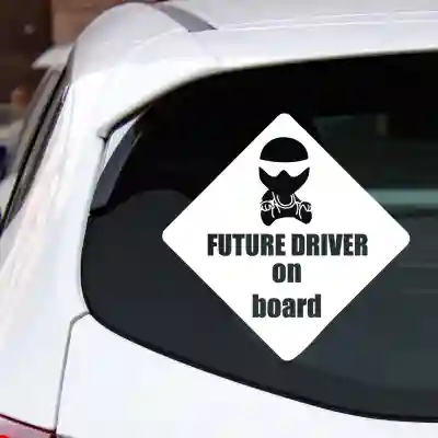 Samolepky dítě v autě se jménem dítěte Future Driver