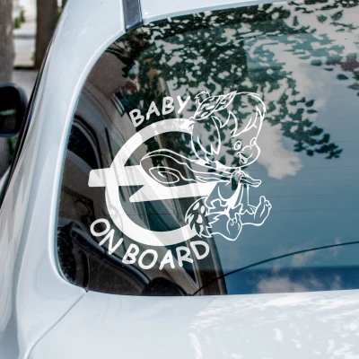 Samolepky dítě v autě se jménem dítěte Opel