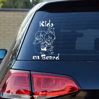 Samolepky dítě v autě se jménem dítěte Kids 