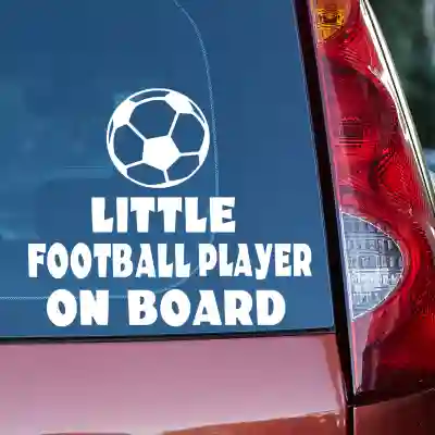Samolepky dítě v autě se jménem dítěte Football Player