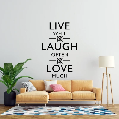 Samolepka Live Laugh Love