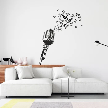 Hudební samolepky na zeď