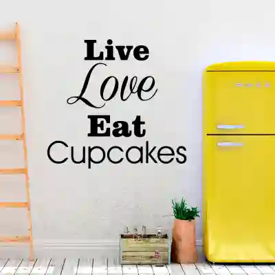 Samolepka Live Love Cupcakes